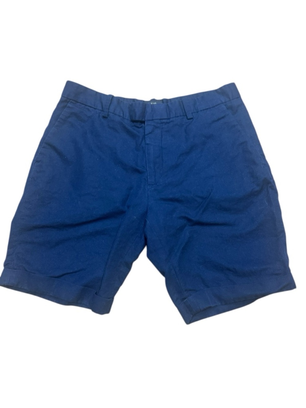 H&M Men's Dark Blue Flat Front Chino Shorts 33R